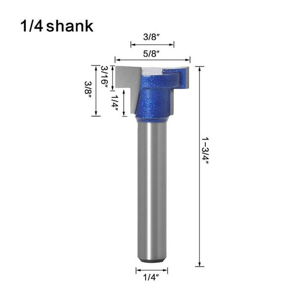 1/4 inch Shank T-Slot Router Bit Key Hole Bit Hex Bolt T Slotting Milling Cutter