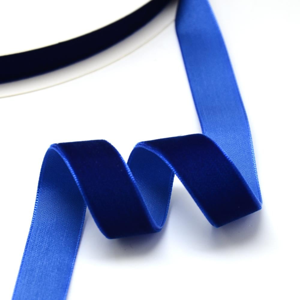 1/4 inch Single Face Velvet Ribbon Dark Blue 1/4 inch(6.5mm) 200yards/roll(182.88m/roll)