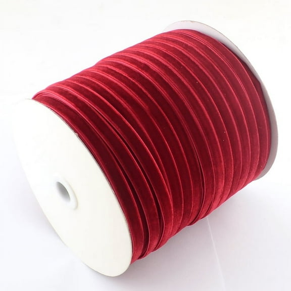 1/4 inch Single Face Velvet Ribbon FireBrick 1/4 inch(6.5mm) about 200yards/roll(182.88m/roll)