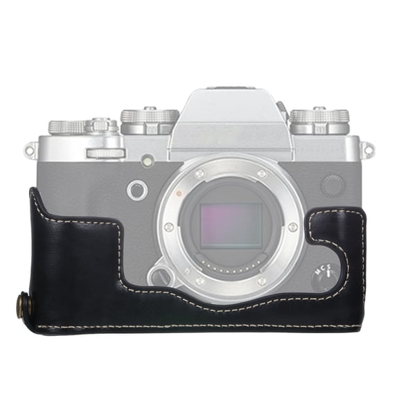 1/4 inch Thread PU Leather Camera Half Case Base for FUJIFILM X-T3/X-T2