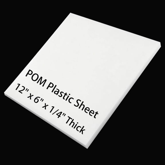 1/4 inch thick white/polyoxymethylene copolymer plastic sheet - 12 inch 6 inch plastic sheets for industrial machinery parts (white 1 piece)