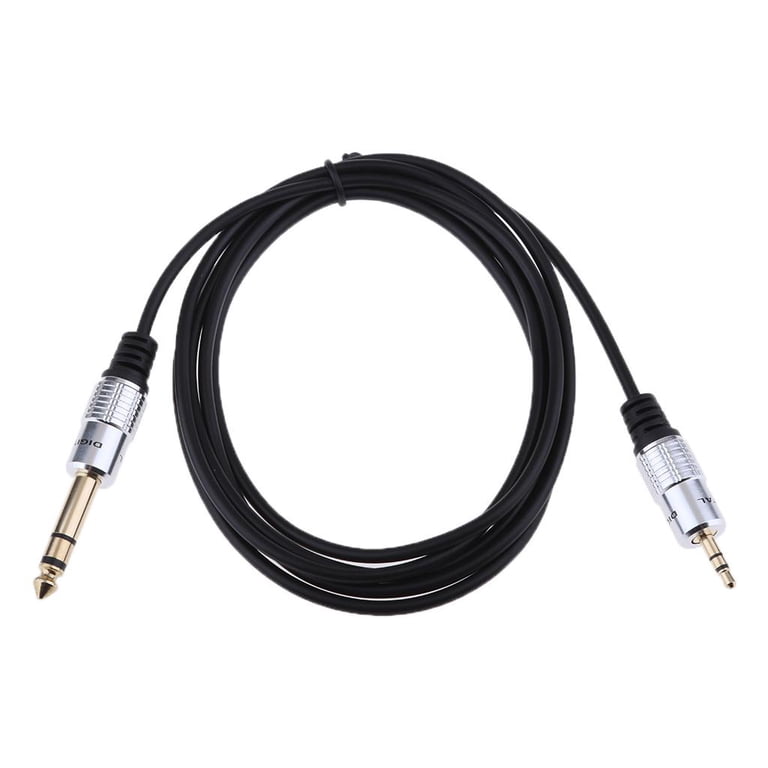 Cable De Extensión Audio Estéreo 1/4 Pulgadas TRS - 1 Pie De Largo, Hembra A Macho, Calidad Premium Para Sonido