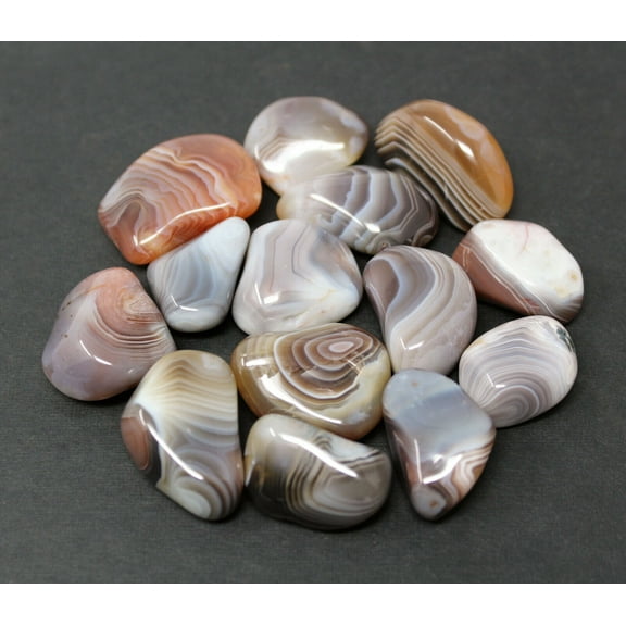 1/4 lb Botswana Grey Agate Tumbled Stone Crystal Healing Gemstone 4 oz