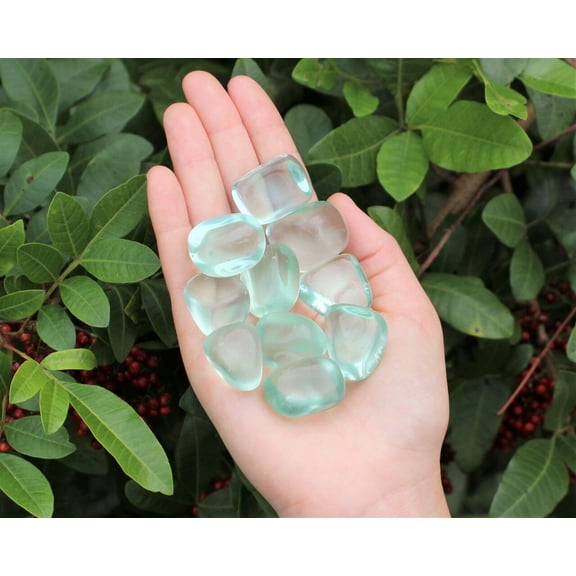 1/4 lb Bulk Lot Blue Aqua Obsidian Tumbled Stone (Protection, Grounding Crystal)