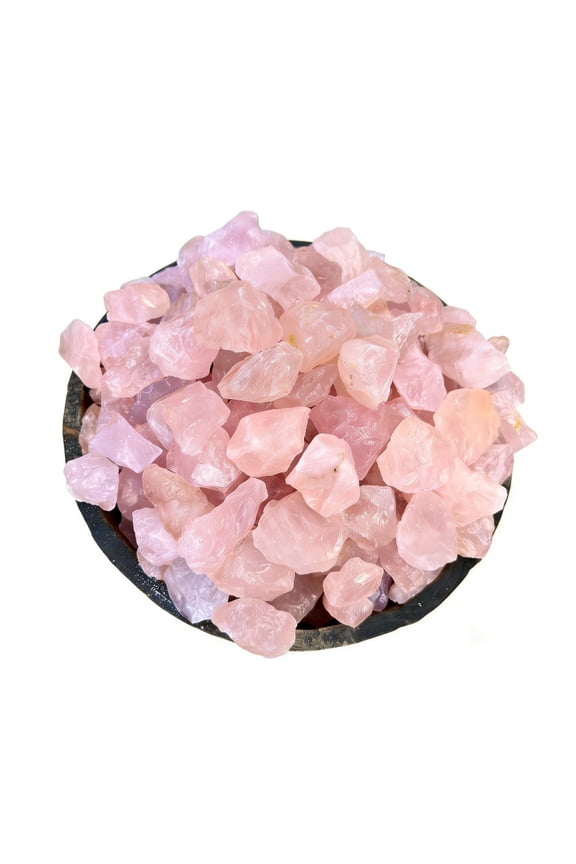 1/4 lb Bulk Natural Rough Rose Quartz Crystals, Raw Mineral Stones from Brazil (4 oz)
