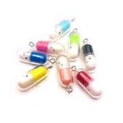 GUERRILLA CHARM 1, 4 or 20: Mixed Kawaii Happy Pill Wish Capsule Charms