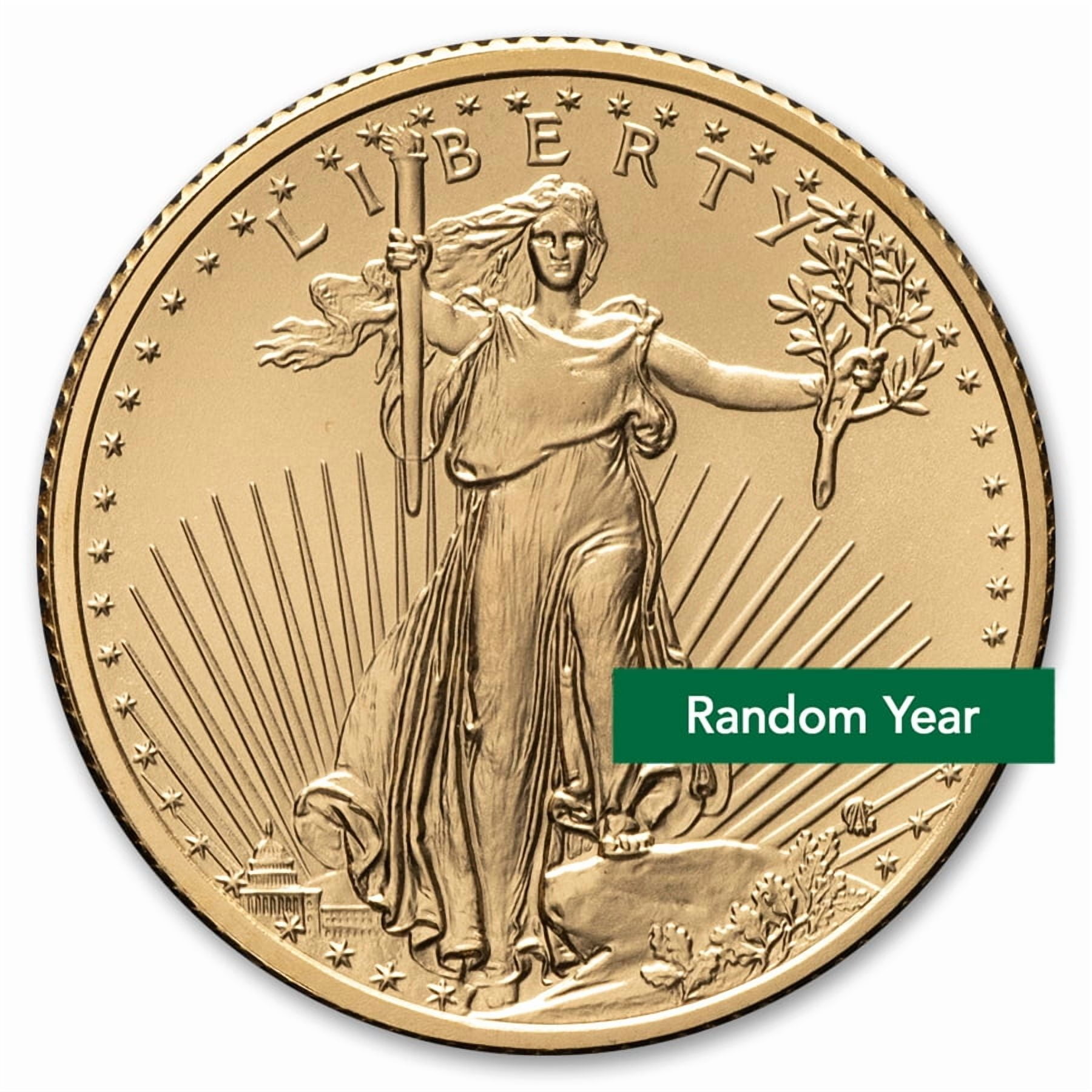 U.S. MINT 1/4 oz American Gold Eagle Coin BU - Random Year