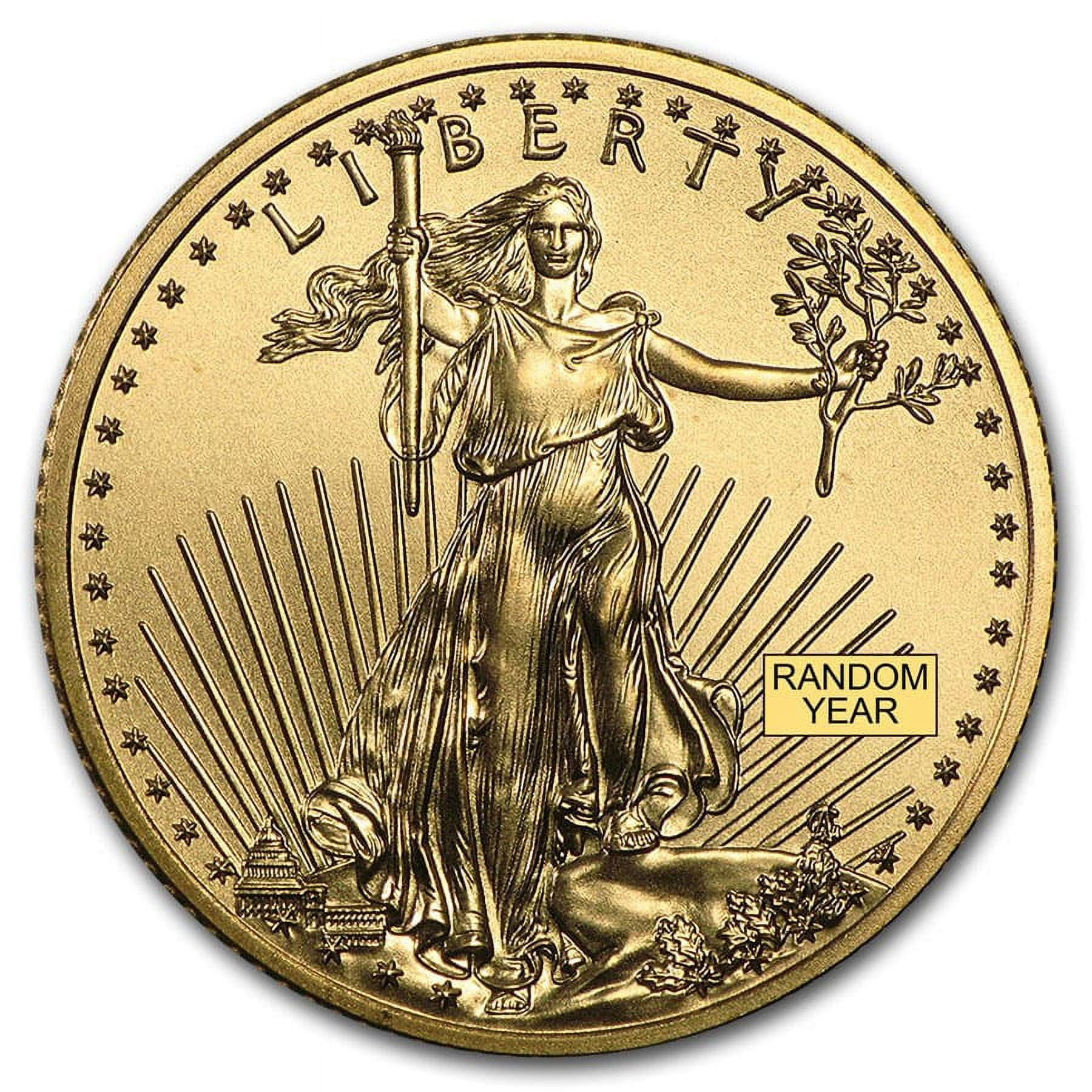 1/4 oz American Gold Eagle Coin BU (Random Year) - Walmart.com