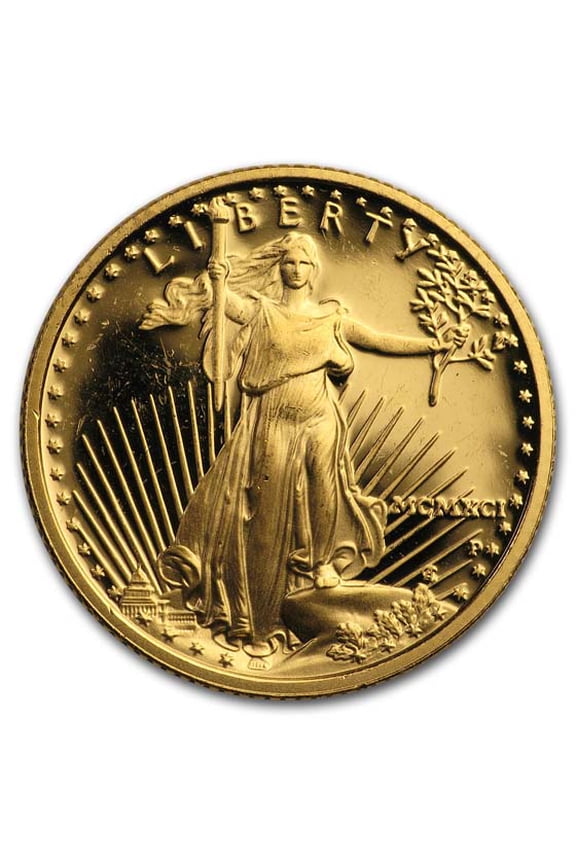 1/4 oz Proof American Gold Eagle (Abrasions)