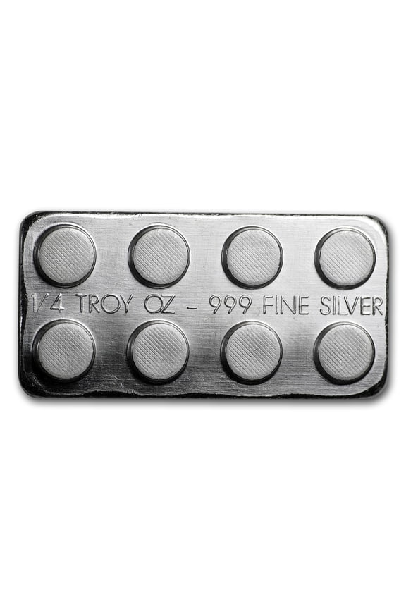 1/4 oz Silver Building Block Bars (2x4)