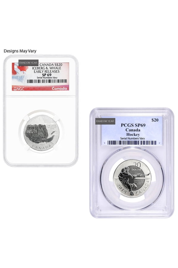 1/4 oz Silver Coin Random Mint NGC/PCGS MS/SP/PF 69 (Random Design/Year)