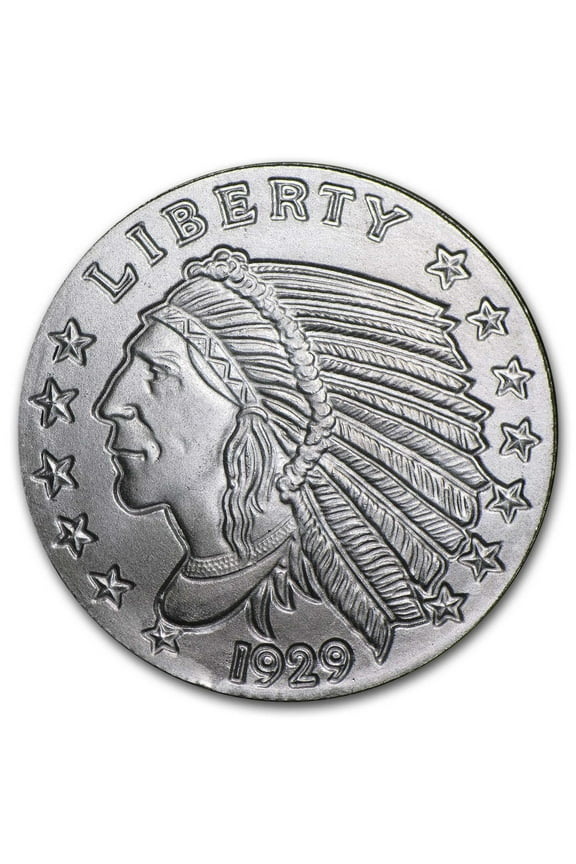 1/4 oz Silver Round - Incuse Indian