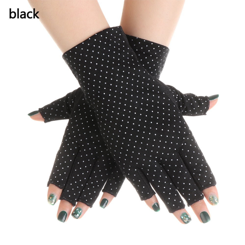 1/4 pair Half Finger Driving Gloves Outdoor Women Girls UV Protection Fingerless Gloves Nonslip