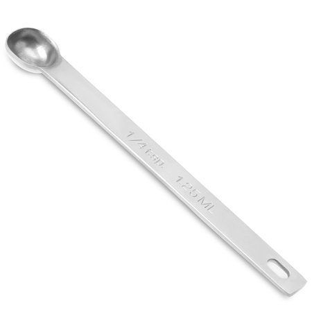 1/4 poon Stainless Steel Single Measuring Spoon 1.25 ml Teaspoon Rectangular Individual Measuring Spoons (1/4Tsp | 1.25 ML | 1.25 cc | 1/4 Tablespoon)