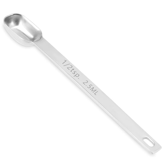 1/4 poon Stainless Steel Single Measuring Spoon 1.25 ml Teaspoon Rectangular Individual Measuring Spoons (1/4Tsp | 1.25 ML | 1.25 cc | 1/4 Tablespoon)