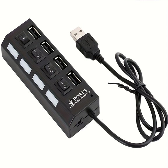 1 4-port/ 7-port USB Connector, Computer Mouse, Keyboard, Memory Card, Independent Switch, Universal Hub