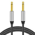 thumbnail image 1 of 1/4 to 1/4 Cable Guitar Cable Instrument Cable 6.35mm Mono Unbalanced Cable for Electric, 1 of 7