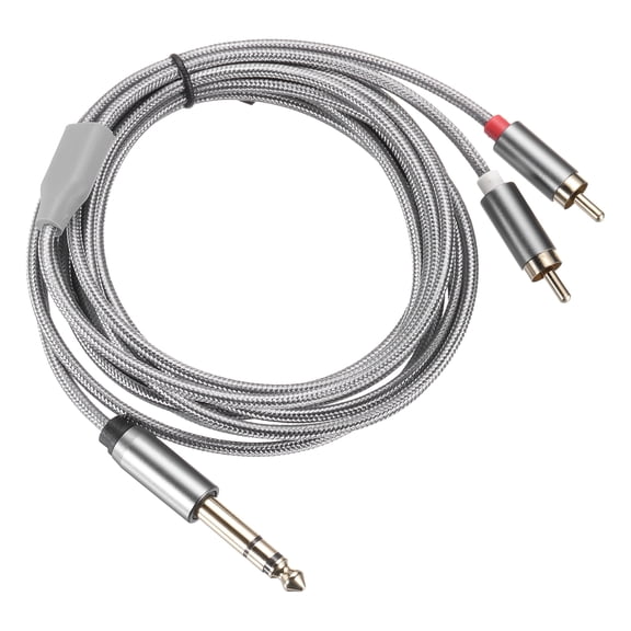1/4 to RCA Cable, 10.5ft TRS to 2 RCA Stereo Audio Cable 6.35mm RCA Y Splitter