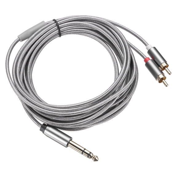 1/4 to RCA Cable, 16ft TRS to 2 RCA Stereo Audio Cable 6.35mm RCA Y Splitter