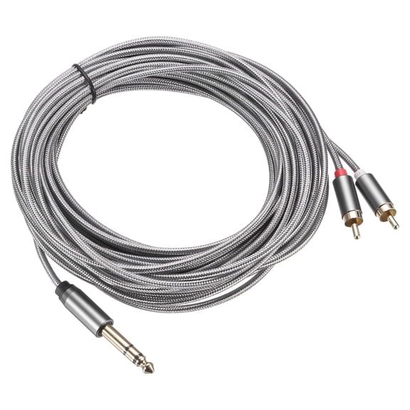 1/4 to RCA Cable, 33ft TRS to 2 RCA Stereo Audio Cable 6.35mm RCA Y Splitter