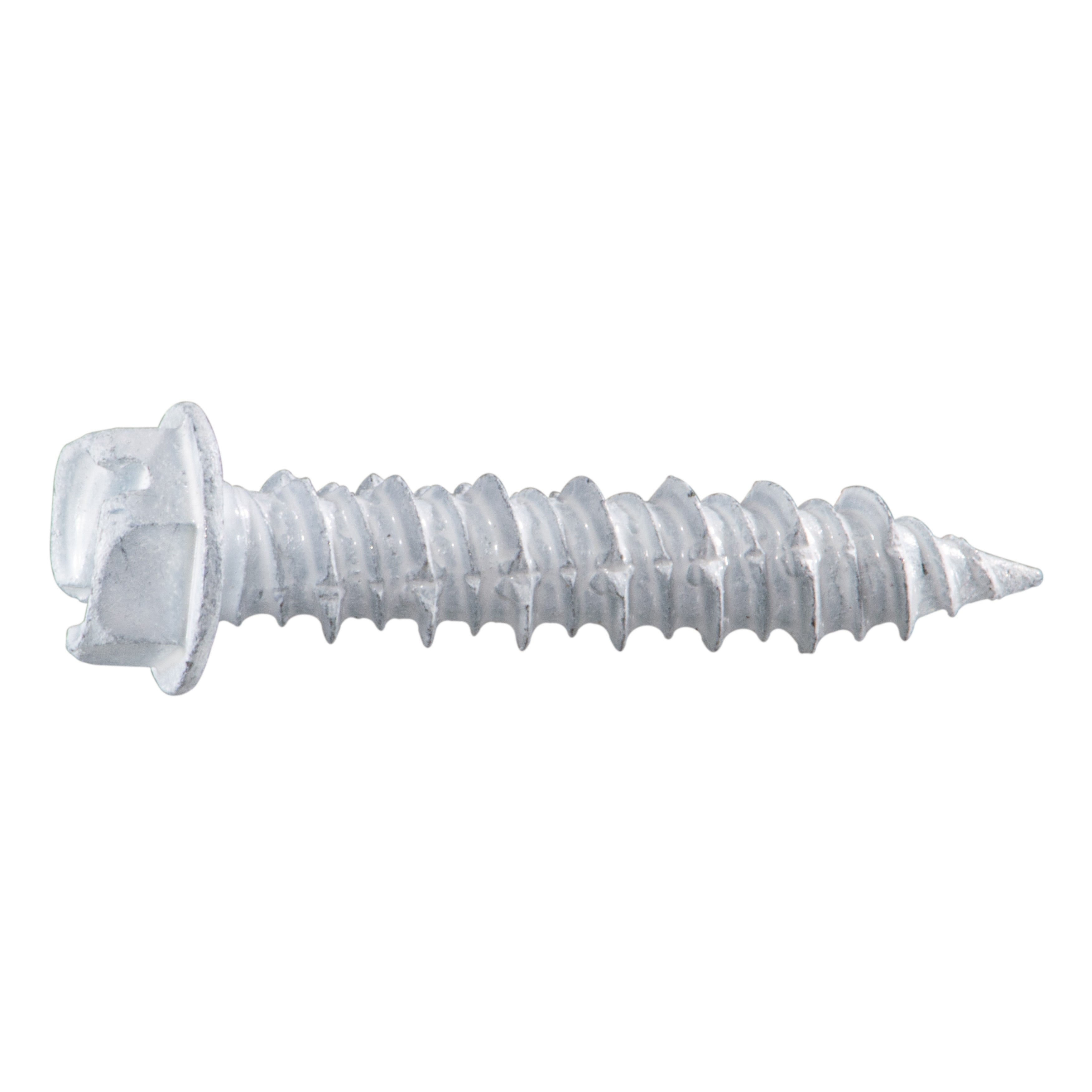 1/4" x 1-1/4" White Ruspert Coated Hex Washer Head Masonry Screws (100 pcs.)