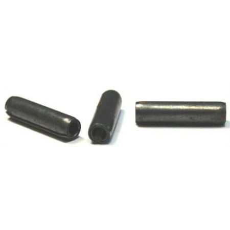 1/4 x 1 1/8" Coiled Spring Pins / Medium Duty / Steel / Thermal Black & Oil - 1500 Piece Carton