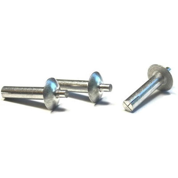 1/4" x 1 3/16" Brazier Head Drive Pin Rivets / All Aluminum - 1000 Piece Carton