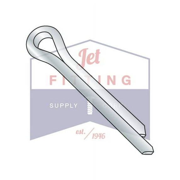 1/4" x 1" Cotter Pins | Extended Prong - Chisel Point | Low Carbon Steel | Zinc Plated (Quantity: 500)