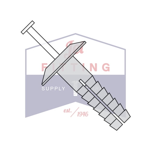 1/4" x 1" Plastic Drive-Pin Anchor Rivets | All Nylon 2 Piece | Truss Head | Body: Nylon 6/6 Impact Modified | Pin: Nylon 6/6 Impact Modified - GREY (Quantity: 1000)