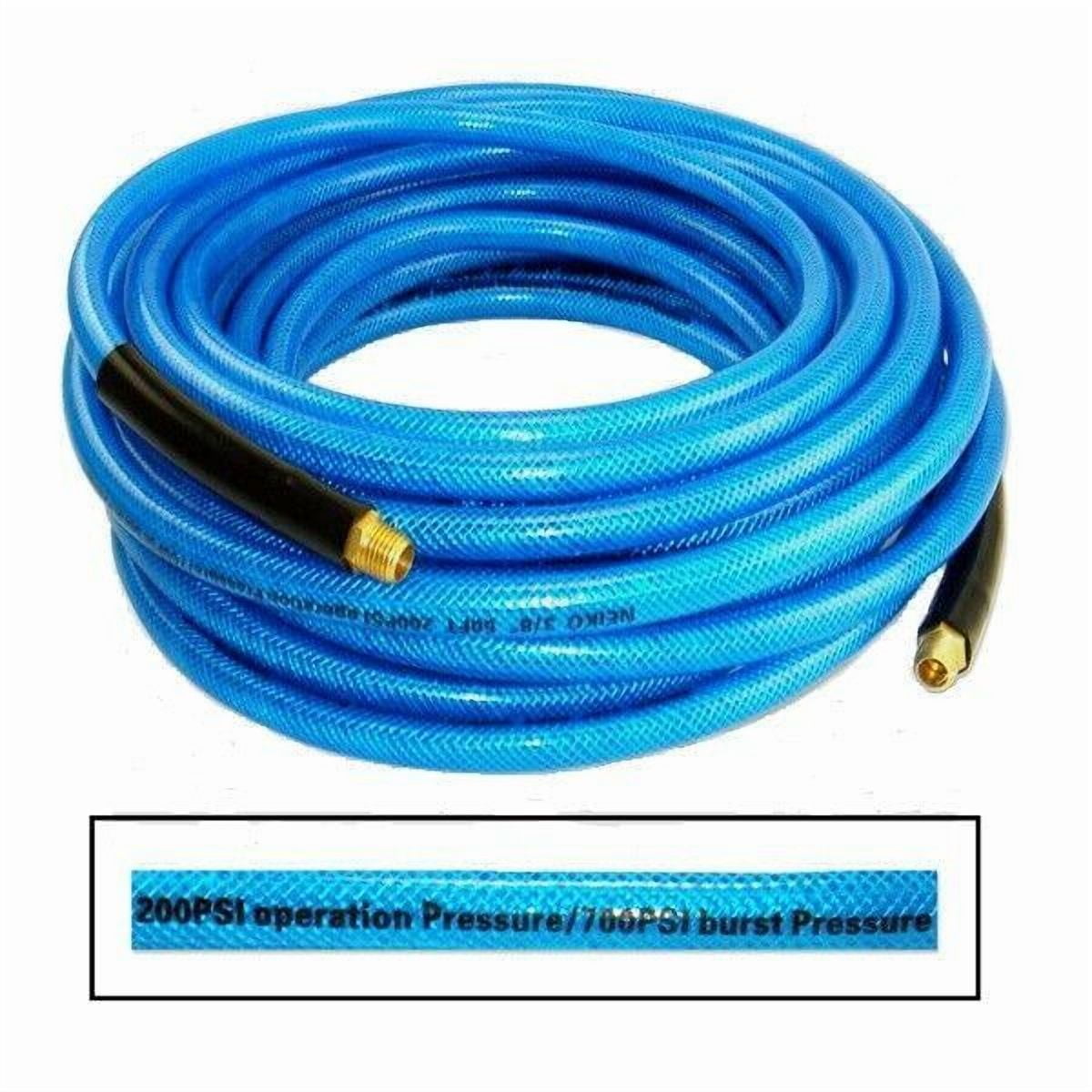 Neiko 1/4" x 100' Air Compressor Hose | Ironflex Braided Durable Light Weight 200 PSI