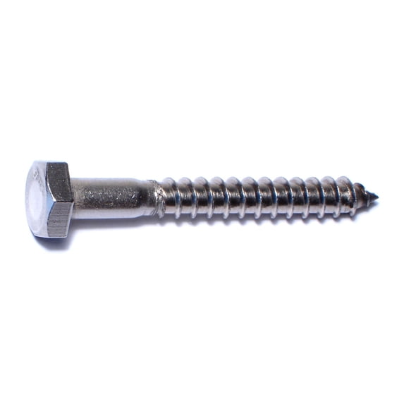 1/4" x 2" 18-8 Stainless Steel Hex Head Lag Screws HLSHSS-132