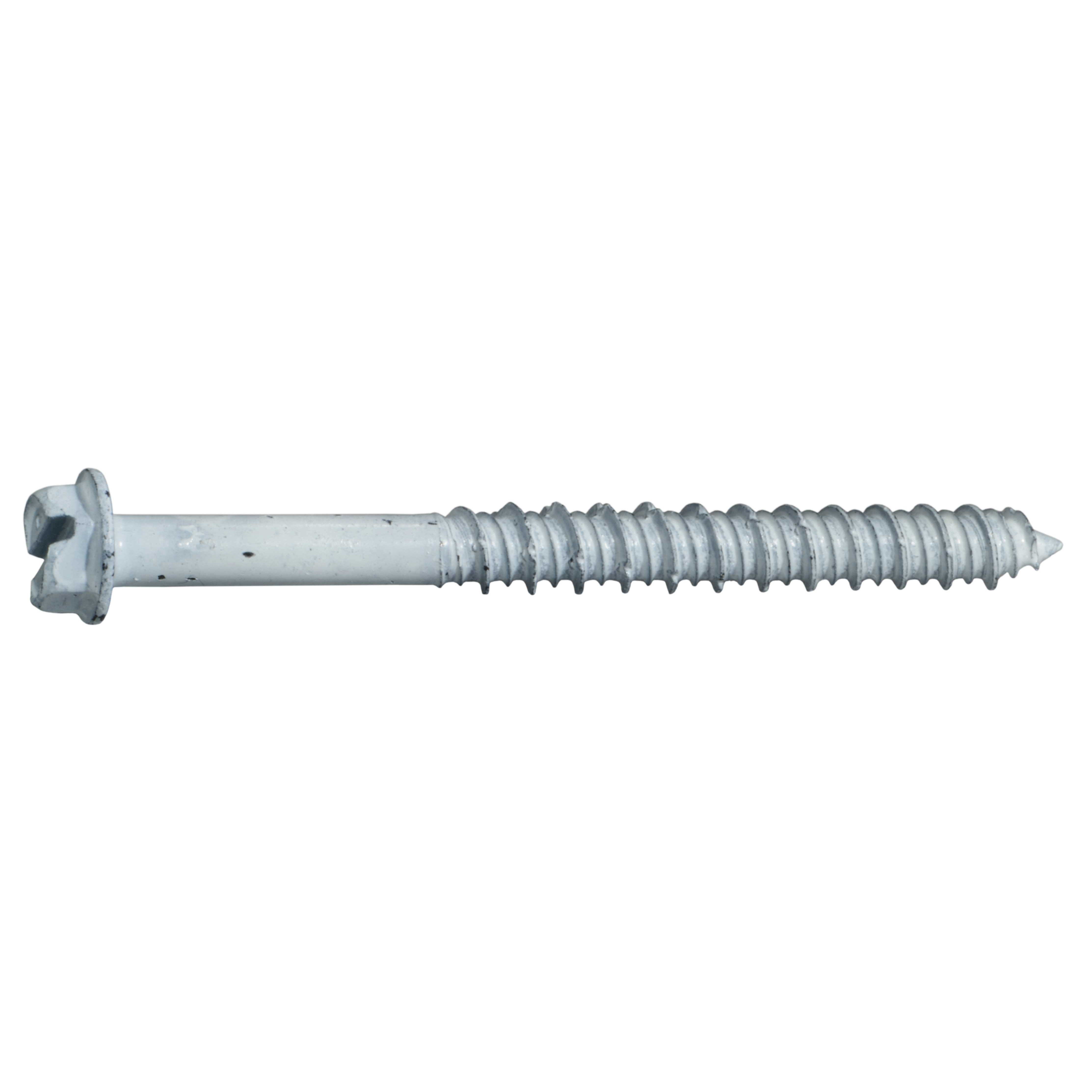 1/4" x 2-3/4" White Ruspert Coated Hex Washer Head Masonry Screws (100 pcs.)