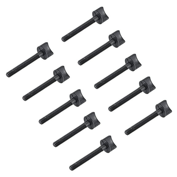 M6x20mm Thumb Screw 30mm Rod Plastic Screws Metric Partial Thread 10 Pcs 1/4x2 inch 10Pcs