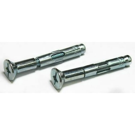 1/4" x 2" Sleeve Anchors / Flat Head / Slotted / Steel / Zinc - 100 Piece Carton