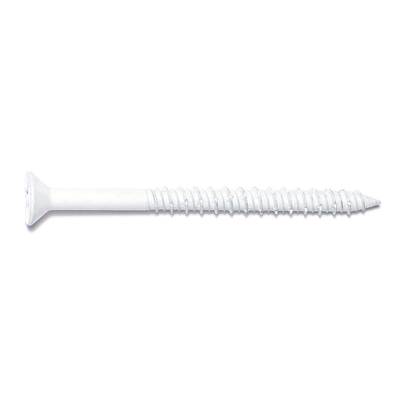 1/4" x 3-1/4" White Phillips Flat Head Masonry Screws (100 pcs.)