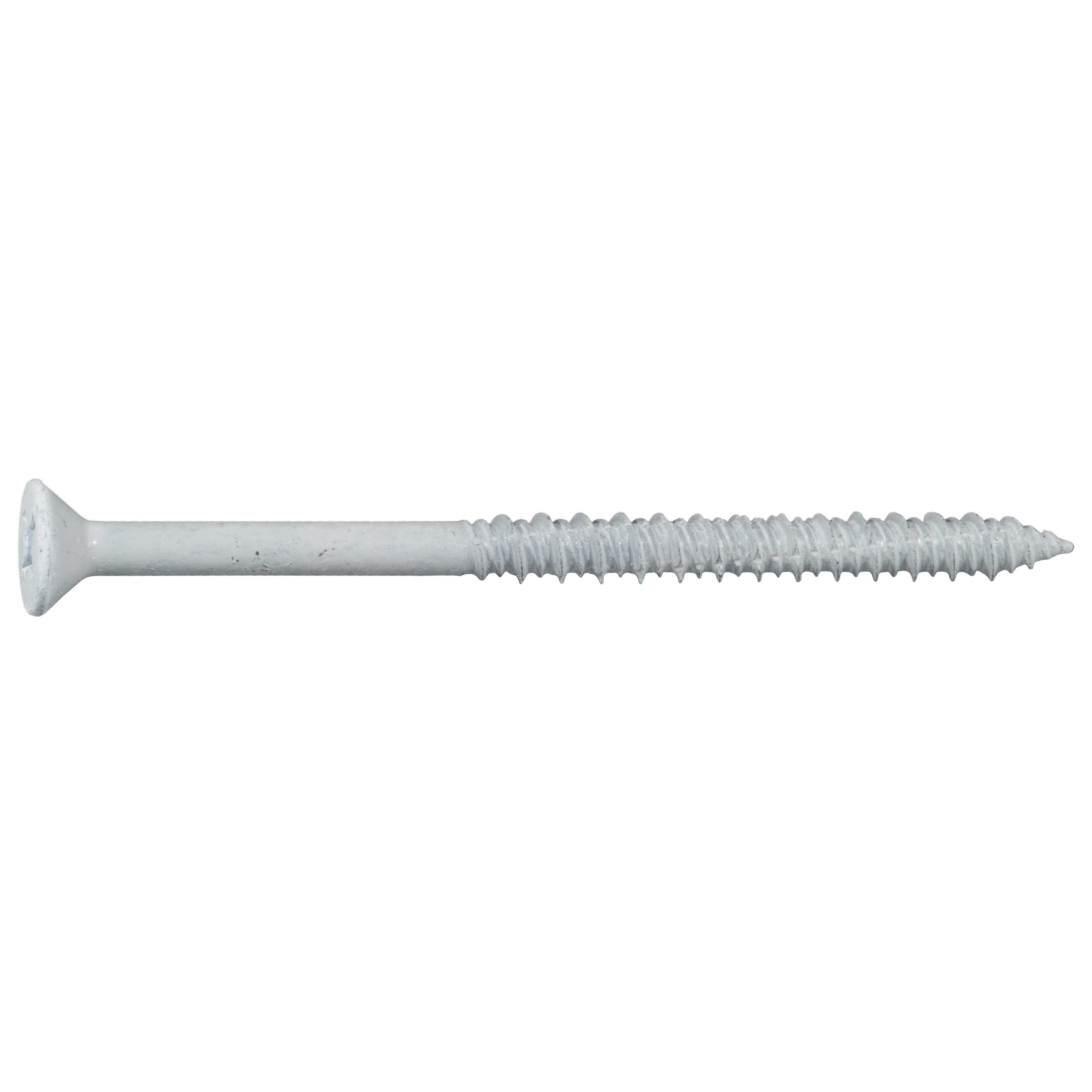 1/4" x 3-3/4" White Phillips Flat Head Masonry Screws (100 pcs.)