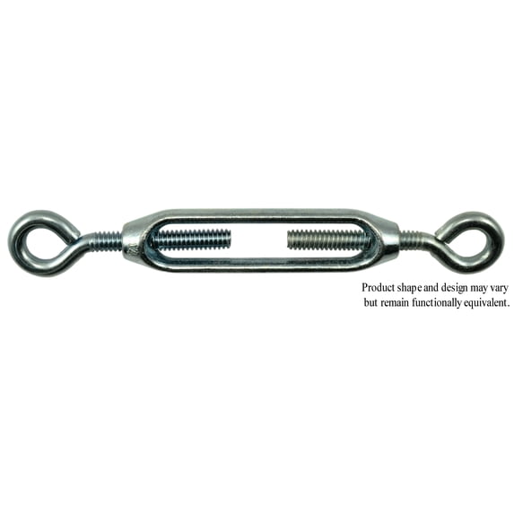 1/4" x 5-1/4" Zinc Plated Steel Eye-Eye Turnbuckle (10 pcs.)