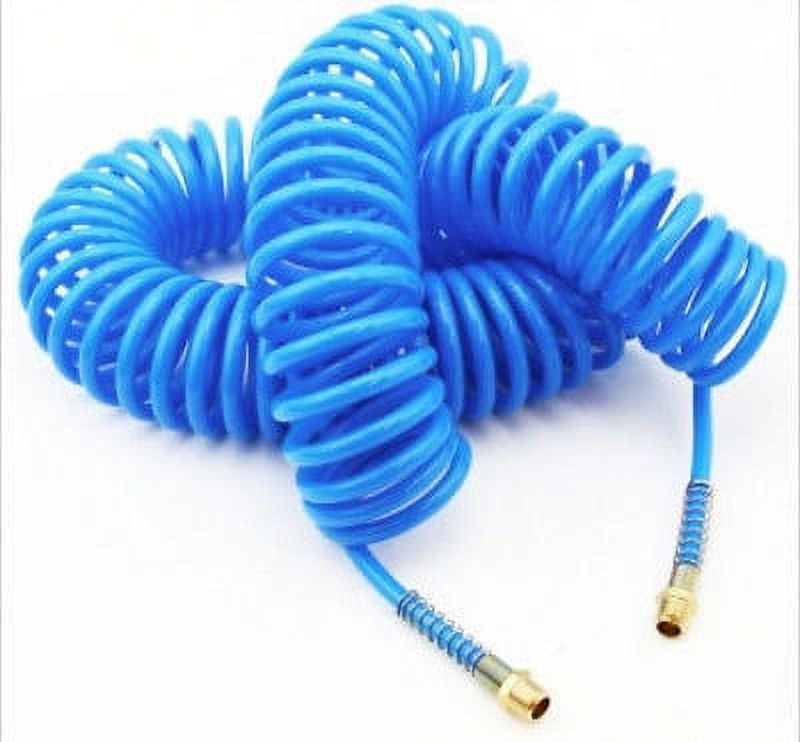 1/4" x 50 Foot Blue Recoil Coiled Pneumatic ReCoil Coil Air Compressor