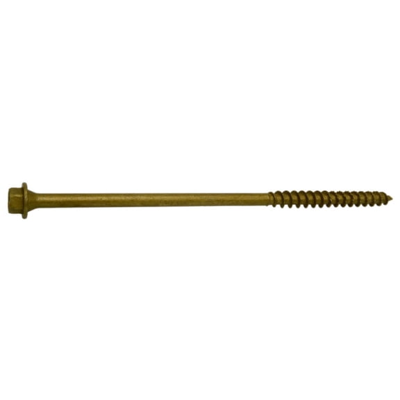 1/4 x 6" Hex Head Tan Timber SaberDrive Platinum Screws 10 lb Tub (172 pcs.)