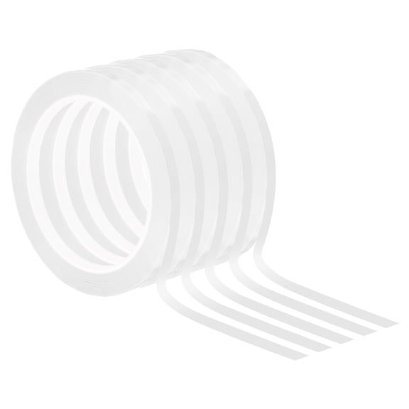 1/4" x 72 Yards Whiteboard Tape, 5 Pack Thin Dry Erase Tape, White