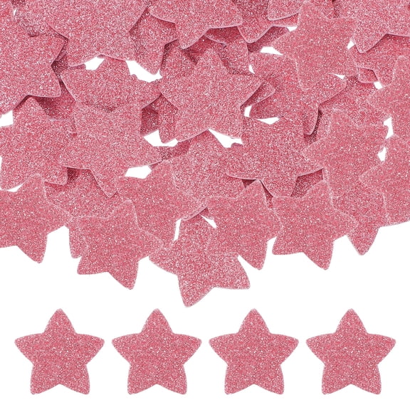 1.4"x1.4" Star Foam Stickers, 200Pcs EVA Self Adhesive Glitters Foam Shape Sticker Craft Supplies for Scrapbook Card DIY Making Home Decor, Pink