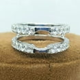 thumbnail image 1 of 1.40 CT Round Cut Guard Wrap White Lab-Created Diamond Enhancer Wedding Ring 14k White Gold Plated, 1 of 2