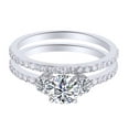 thumbnail image 1 of AFFY 1.40 Ct Round Cut White Natural Diamond Solitaire Engagement Ring in 14k White Gold Ring Size - 12, 1 of 1