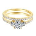 thumbnail image 1 of AFFY 1.40 Ct Round Cut White Natural Diamond Solitaire Engagement Ring in 14k Yellow Gold Ring Size - 10, 1 of 1