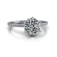 thumbnail image 1 of 1.40 Ct Stunning Round Diamond Engagement Rings Solid 18K White Gold, 1 of 9