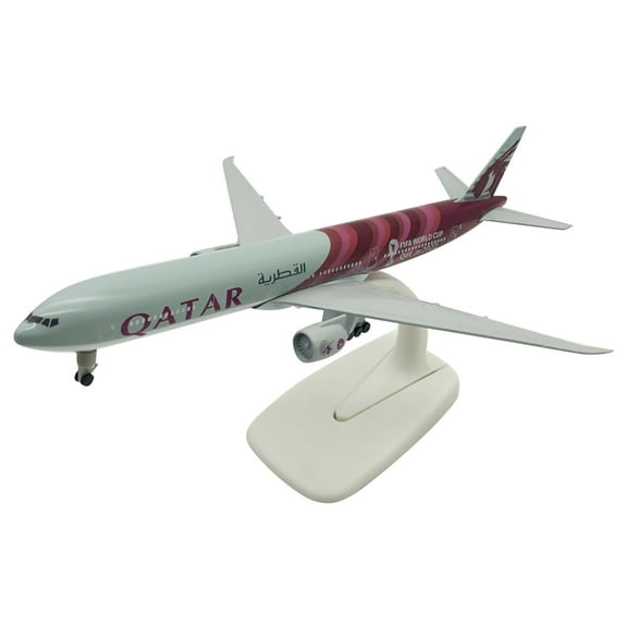1:400 20CM Qatar World Cup B777 Diecast Airplane Model Plane Alloy Model Aircraft With Wheels Landing Gears TAPDRA Spare Part