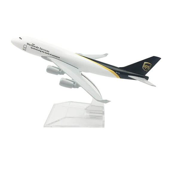 1:400 B747 Alloy Airplane Model Simulation Aircraft Model Aviation Model Plane Kits with Display Stand, Air UPS Freighter
