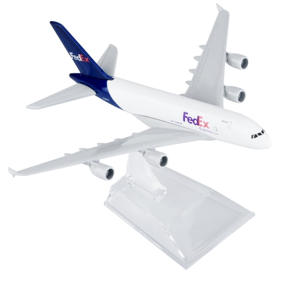 1/400 Federal Express A380 Model Mini Composite Material Collectible for Aviation Enthusiasts Home Decor Gift
