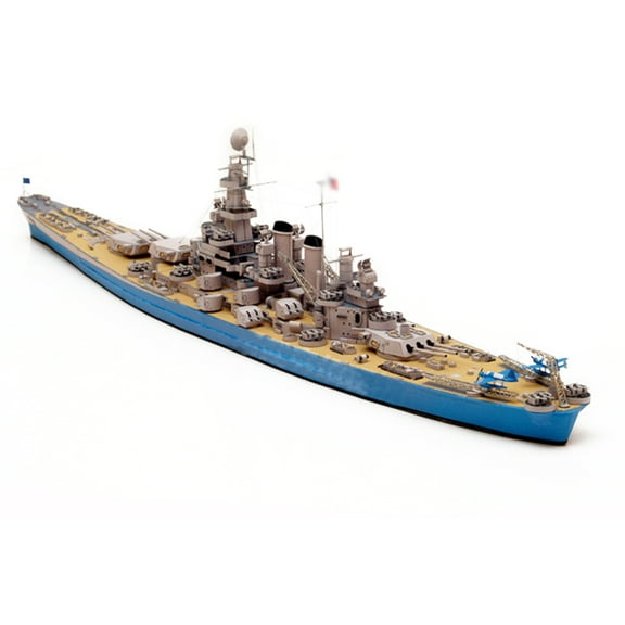 1: 400 Paper USS North Carolina BB-55 Ship Model Warship Model Warship Ornaments (Unassembled Kit )