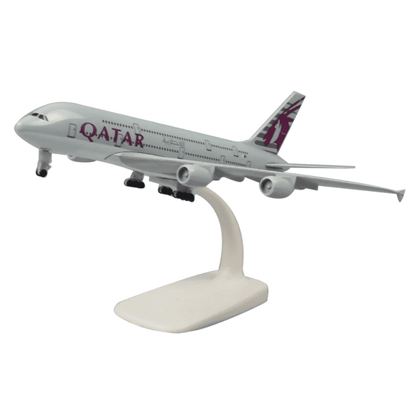1/400 Qatar A380 Alloy Plane Model Retro and Elegant Decoration for Living Room or Display Room